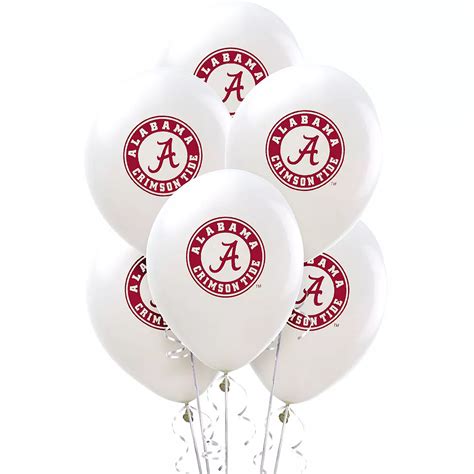 alabama crimson tide balloons|alabama crimson tide table top.